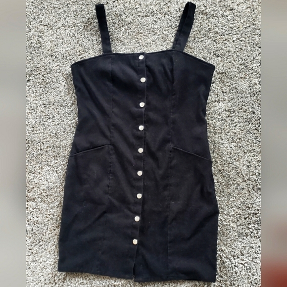 Corduroy| Button-Down Pocket Dress - Picture 1 of 4